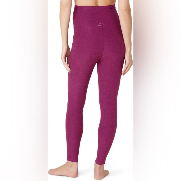 New Beyond Yoga Spacedye Love The Bump Maternity Pocket Midi Legging Magenta NWT - Picture 15 of 15